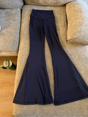 aerie Navy Flared High-Waist Yoga Pants